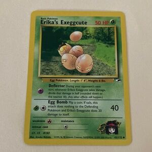 Vintage Erika's Exeggcute Pokémon Card